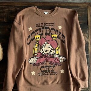 Persaya Brown Graphic Women's Sweater